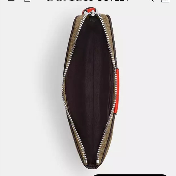 NWT Coach Corner Zip Wristlet In Signature Canvas - Picture 3 of 6